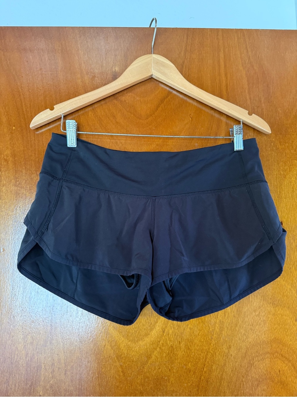 lululemon athletica Black Run/Tennis Layered Shorts